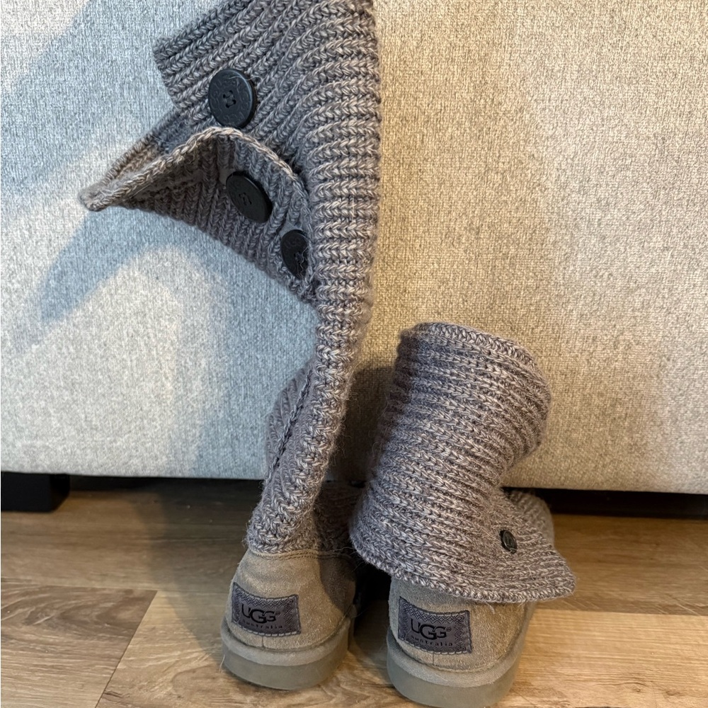 UGG Charcoal Knit Boots